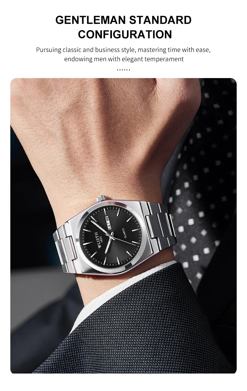 Rivora Meridian Steel Watch. A refined expression of modern precision. Designed for everyday elegance with a clean, minimal aesthetic.