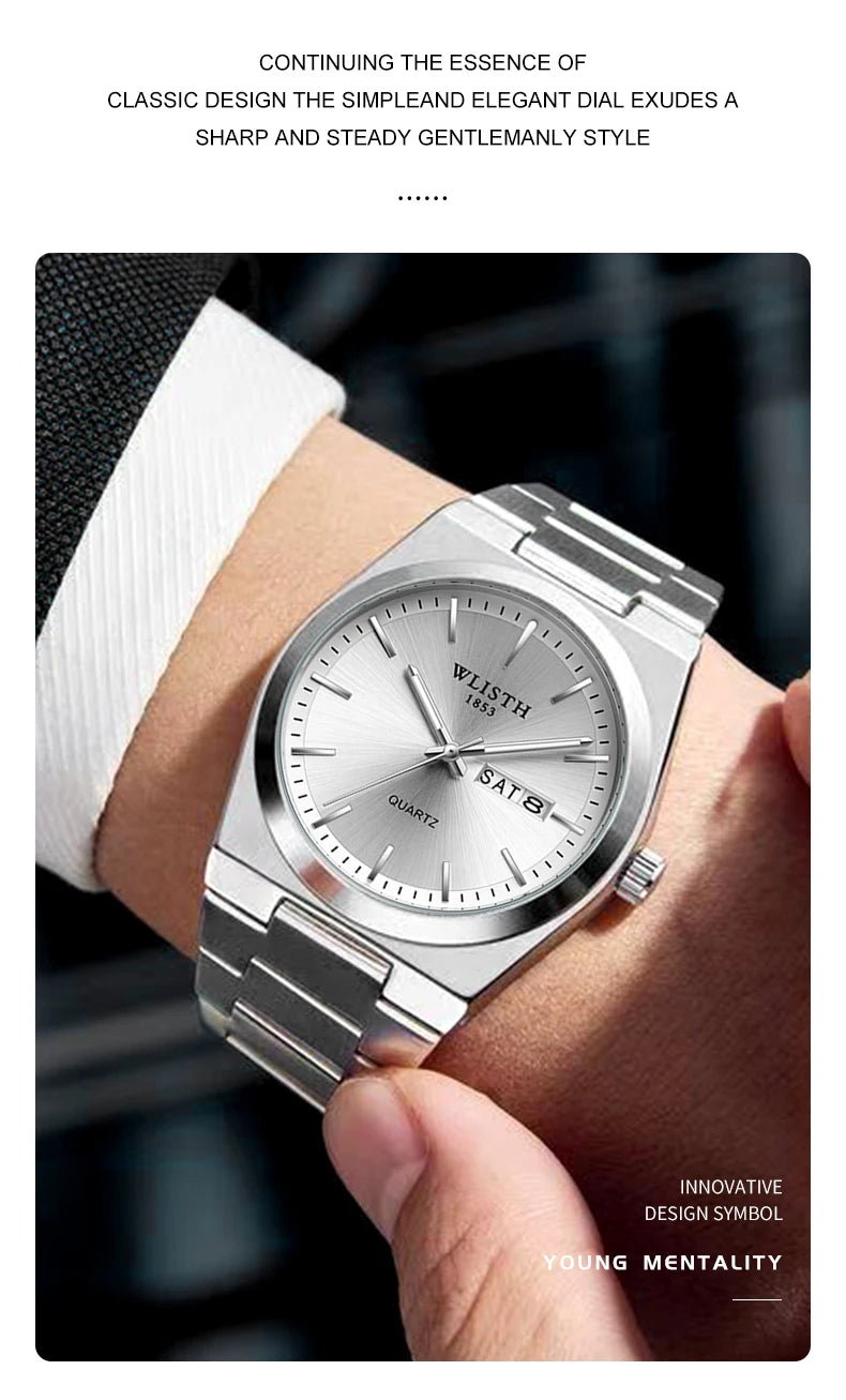 Rivora Meridian Steel Watch. A refined expression of modern precision. Designed for everyday elegance with a clean, minimal aesthetic.